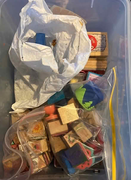 Photo of free Tub of stamps and inkpads (lane cove) #1