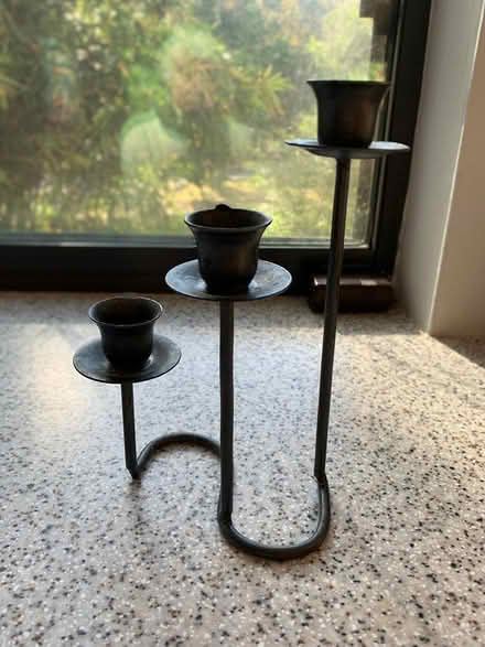 Photo of free Black metal candle holder (Near Maclay School) #1