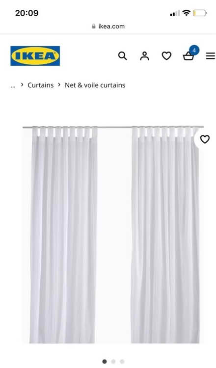 Photo of free Off-white cotton Ikea curtains (SE19) #1