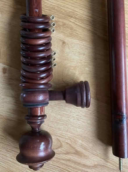 Photo of free Wooden Curtain Pole 290cm Length (Noctorum CH43) #3