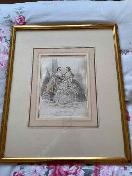 Photo of free 19th century fashion plate, in frame (Talbot Village BH10) #1