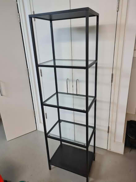 Photo of free Black Metal Shelf with Glas (IKEA) (St. John's Wood NW8) #1