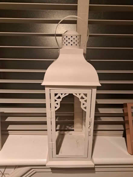 Photo of free Cream metal lantern (no glass) (Altrincham WA15) #1