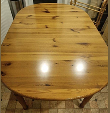 Photo of free Dining table - polished pine (Shepperton TW17) #2