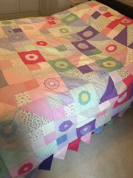 Photo of free Homemade patchwork bedcover (Walbottle NE15) #1