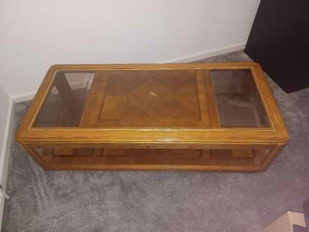 Photo of free Large Coffee table with glass (Lamberhead Green WN5) #1