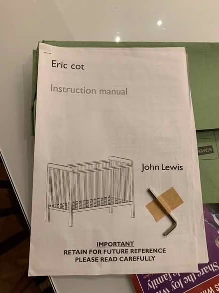 Photo of free John Lewis Eric cot with drop side (Withdean BN1) #2