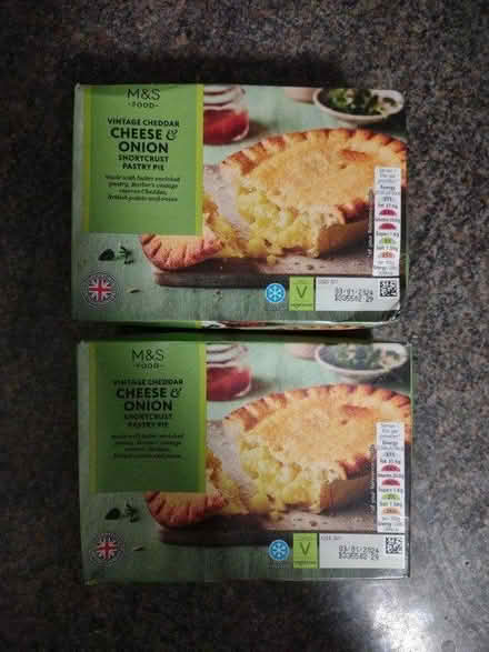 Photo of free Cheese & Onion M&S pie (X2) (Southwark Park) #1