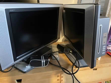 Photo of free two TV/DVD monitors (Cambrian area) #1