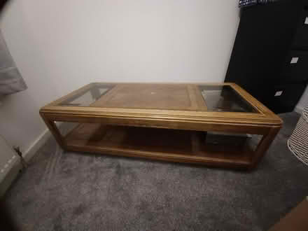Photo of free Large Coffee table with glass (Lamberhead Green WN5) #2