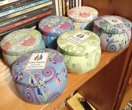 Photo of free Empty Pretty Candle Tins x 6 (Orton Wistow) #1