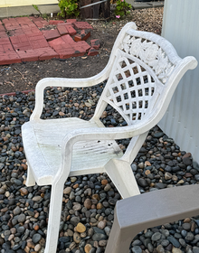 Photo of free Outdoor Furniture Two White Chairs (Fair Oaks x Tasman) #2