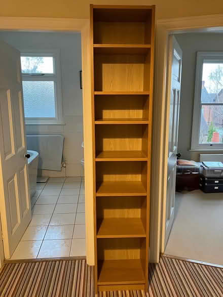 Photo of free tall ikea Billy bookcase oak colour (West Bridgford) #1