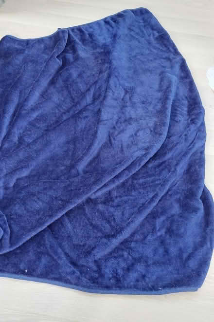 Photo of free 195cm X 195cm indigo/purple throw/blanket (Berrylands KT5) #1