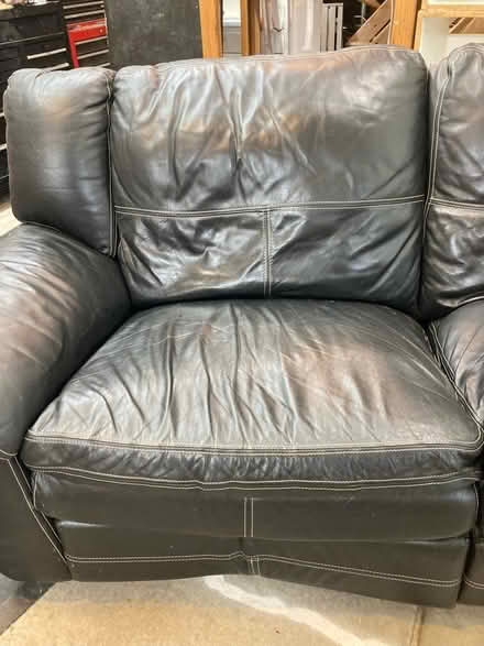 Photo of free Leather couch with recliners (136th Ave. and I 25) #3