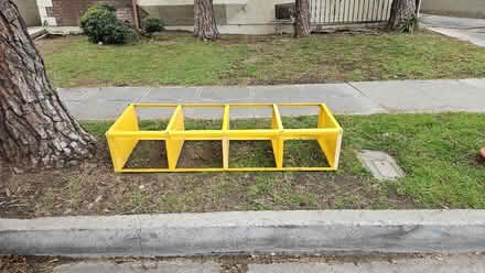 Photo of free Tall Yellow Outdoor Shelving (Burbank) #1