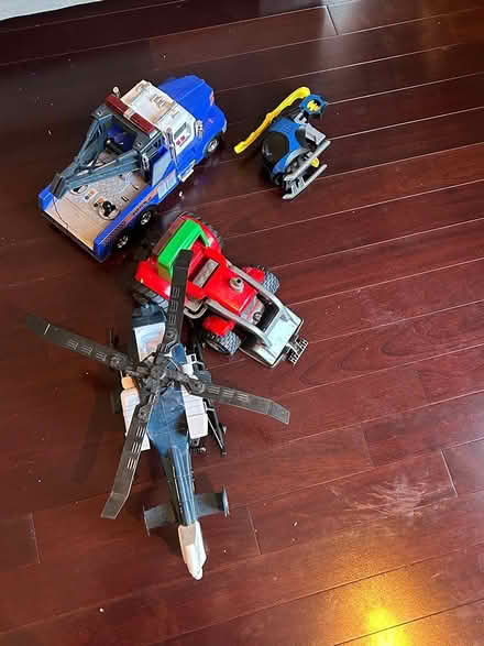 Photo of free Toy tractor, tow truck, helicopters (Beaconhill South) #1