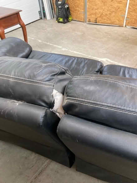 Photo of free Leather couch with recliners (136th Ave. and I 25) #4