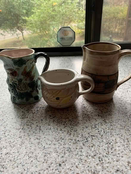 Photo of free 3 small pottery pitchers (Near Maclay School) #1
