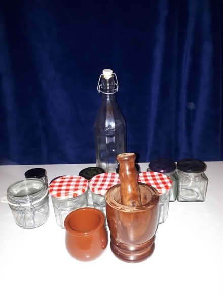 Photo of free Glass jars, pestle & mortar etc (South Tottenham N15) #2