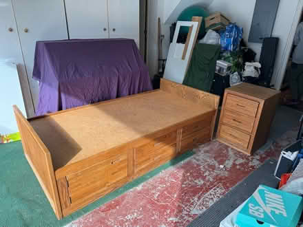 Photo of free Oak Single Bed with Nightstand (Hull & El Camino) #1