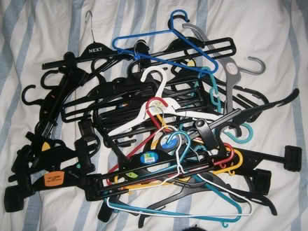 Photo of free 30 x Assortment of kids clothes hangers (Kedleston Road DE22) #1
