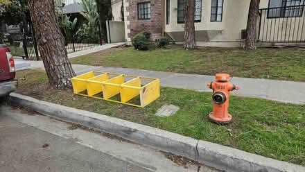Photo of free Tall Yellow Outdoor Shelving (Burbank) #2