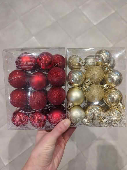 Photo of free Red and gold Christmas baubles (Colchester CO4) #1