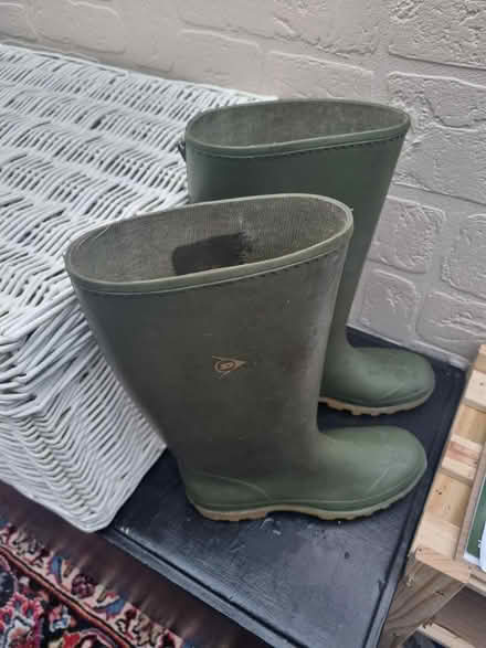 Photo of free Ladies Dunlop green wellingtons size 4 (Ware SG12) #1