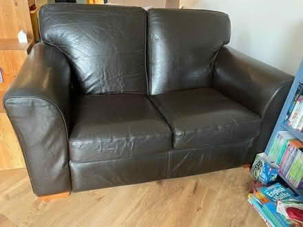 Photo of free Leather 2-seater sofa (St. John’s, Sevenoaks) #1