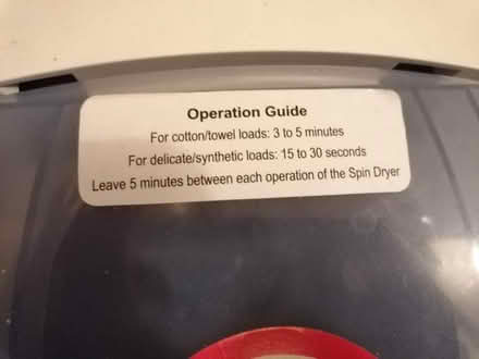 Photo of free Spin Dryer (Northway OX3) #2