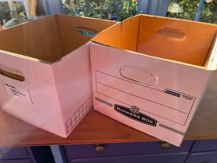 Photo of free Two banker’s boxes (Hale/Llagas in Morgan Hill) #2