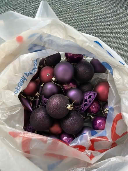 Photo of free Purple/pink baubles decorations (Broxbourne, EN10) #1