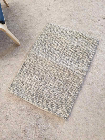 Photo of free Small gray wool rug (22314) #1