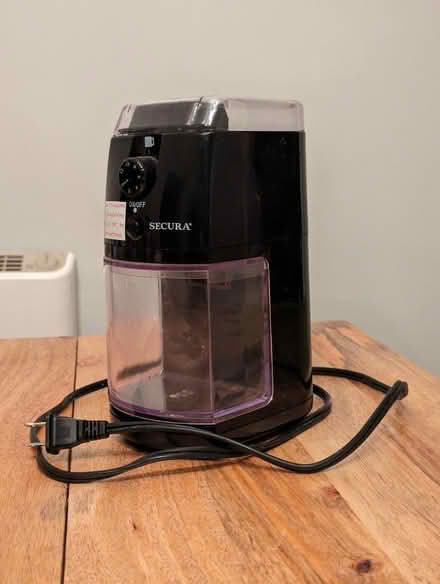 Photo of free Secura coffee grinder (Kensington) #3
