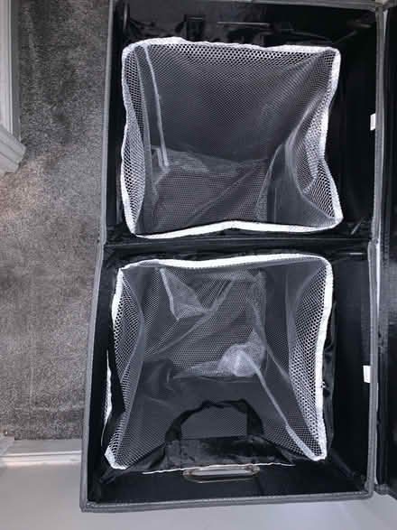 Photo of free Black Two Section Laundry Basket (Stockport) #4