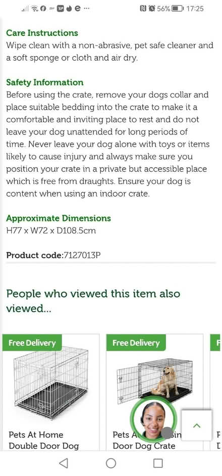 Photo of free Dog crate, (Purley CR8) #2