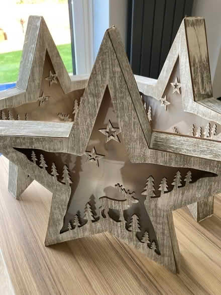 Photo of free 3 wooden stars xmas theme (Locks Heath SO31) #1