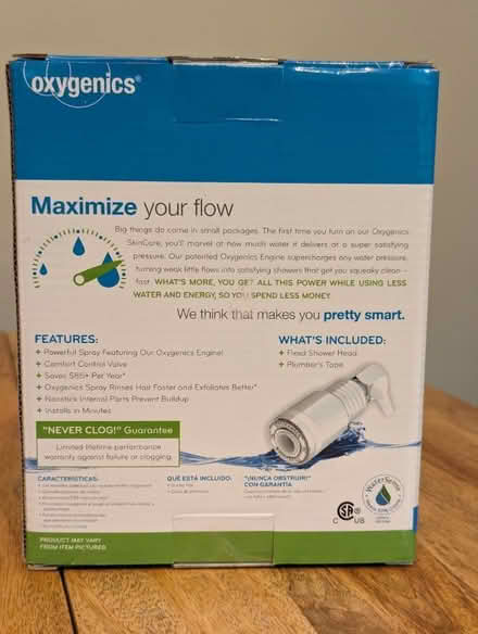 Photo of free Oxygenics shower head (Kensington) #2