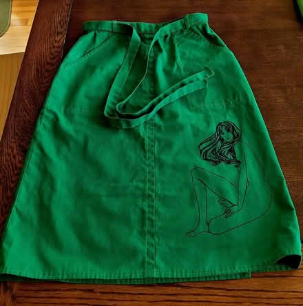 Photo of free Green cotton wrap skirt (Adams Morgan) #2