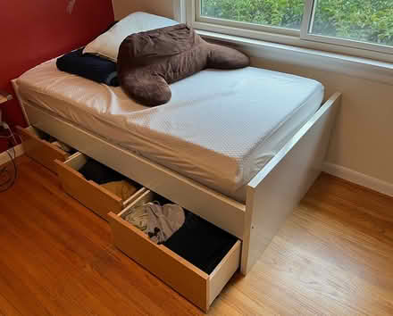 Photo of free twin mattress with Ikea frame/base (central san rafael) #1