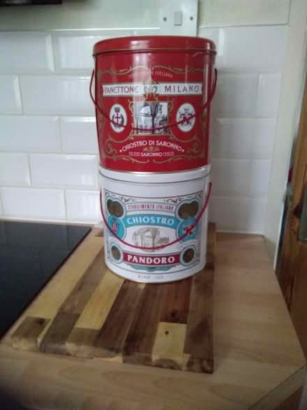Photo of free Large panettone tins (West Green, Crawley) #1