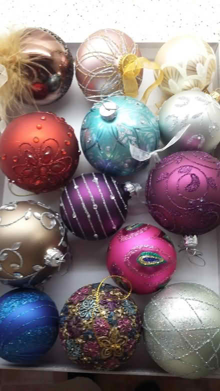 Photo of free Glass Christmas Tree Decorations (College Town GU47) #1