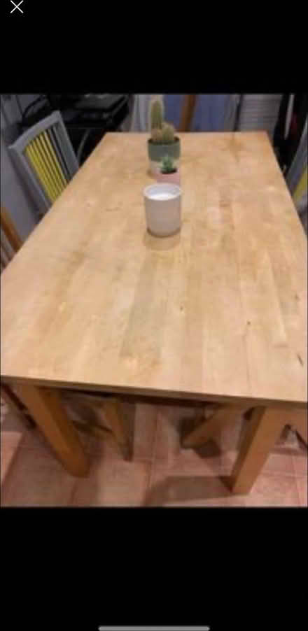 Photo of free Solid wood table and 5 chairs (Stevenage) #4