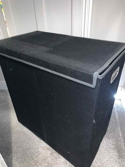 Photo of free Black Two Section Laundry Basket (Stockport) #2
