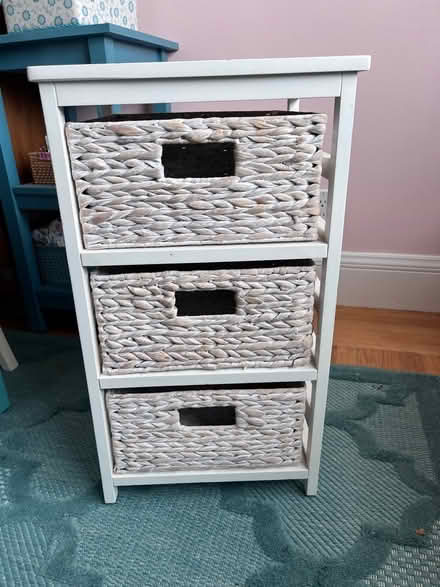 Photo of free Wood/wicker storage unit (Lake Merritt) #1