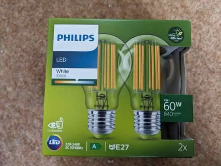 Photo of free Two Philips LED bulbs, screw fitting (Hersham KT12) #1