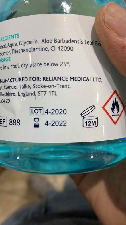 Photo of free Alcohol hand gel x 5 bottles (Borehamwood WD6) #2