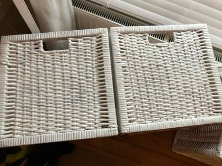 Photo of free 2 wicker basket storage boxes (BR1) #3