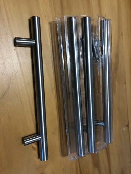 Photo of free 4 x pull bar cupboard handles (LS27, Churwell) #1